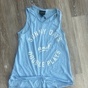 Blue Graphic Tank Top